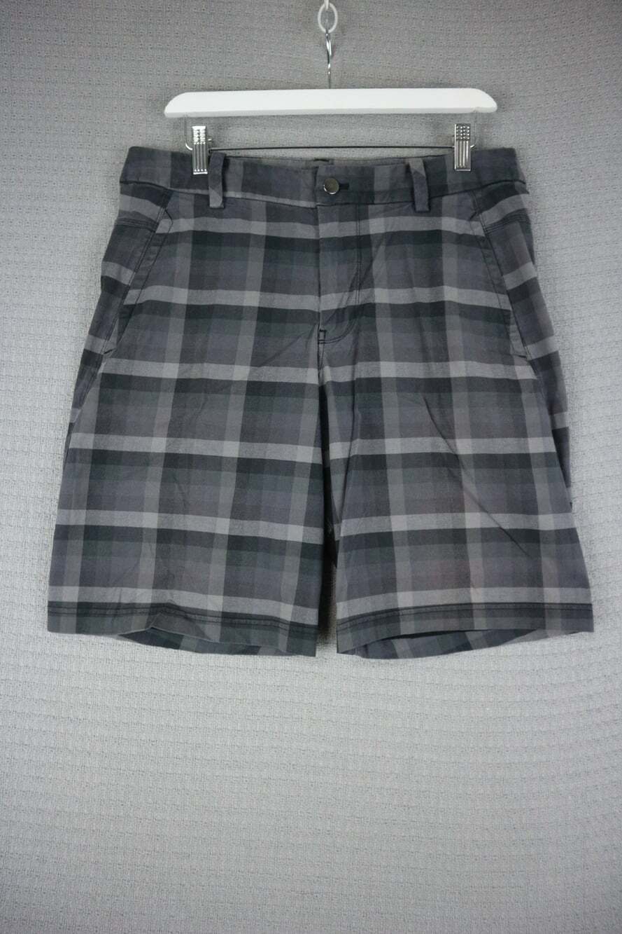 Lululemon Checkered Plaid Athletic Shorts Mens 34W